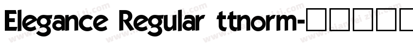 Elegance Regular ttnorm字体转换